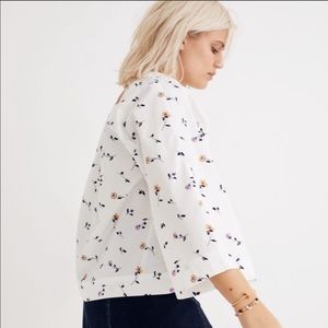 Madewell Square Neck Floral Blouse